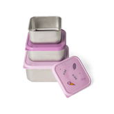 Citron Stackable Stainless steel Lunchbox Set of 3 | The Nest Attachment Parenting Hub